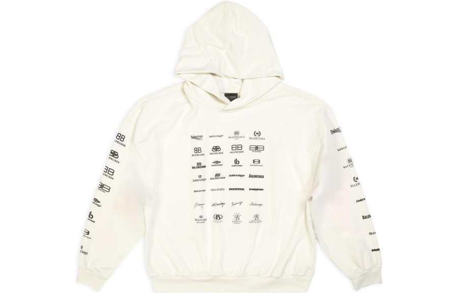 Balenciaga SS23 Sweatshirt Loose Fit Unisex Ecru