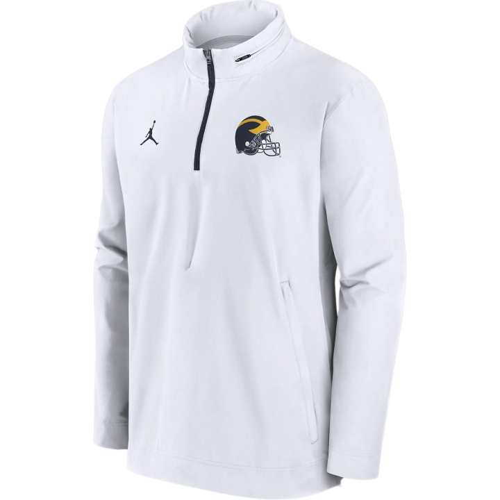 Nike Nike CollegeMichigan Wolverines Sideline Coach Sweatshirt Men's White