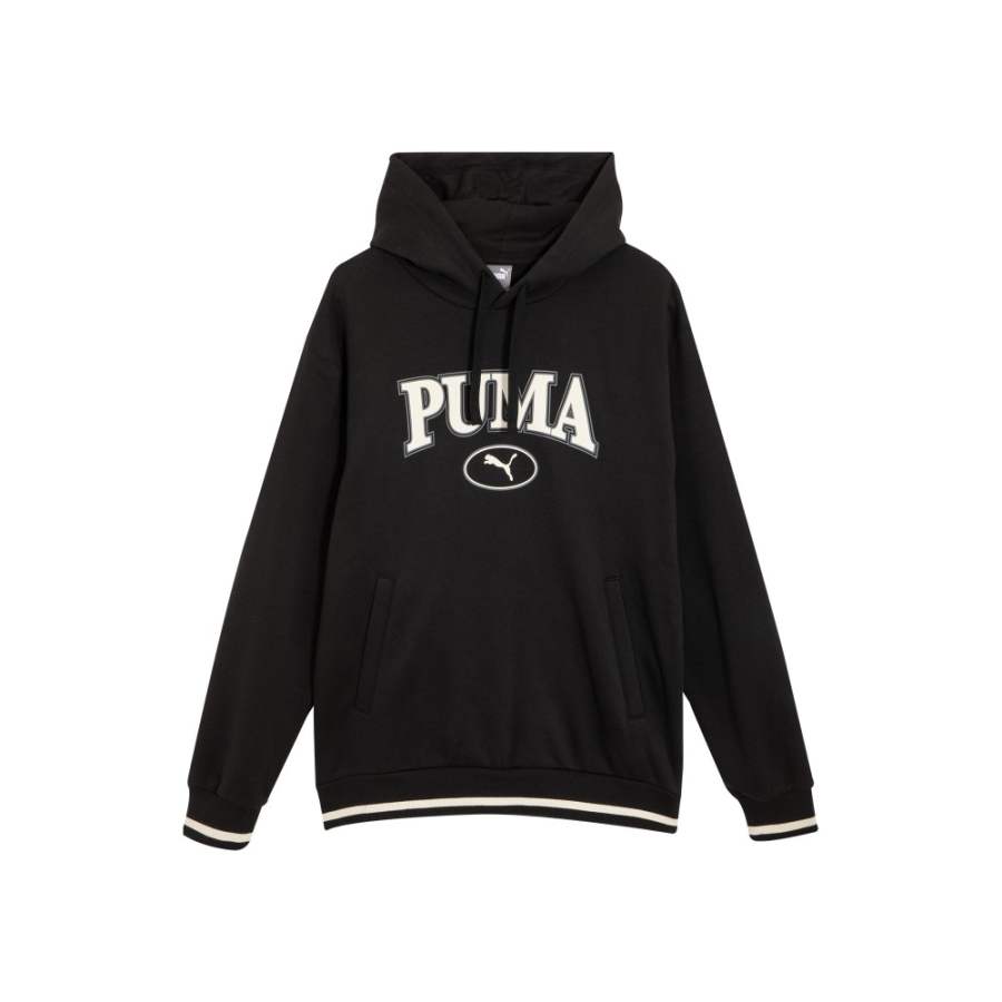PUMA PUMA Squad Sweatshirts Men's Black Hooded Thickened Regular