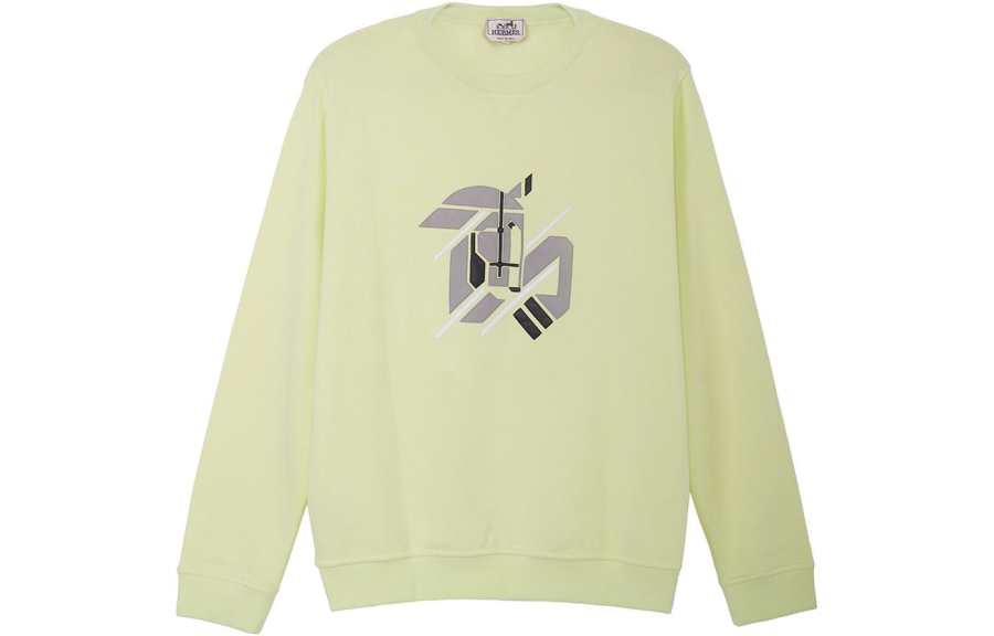HERMES HERMES Sweatshirt Men's Lemon Green
