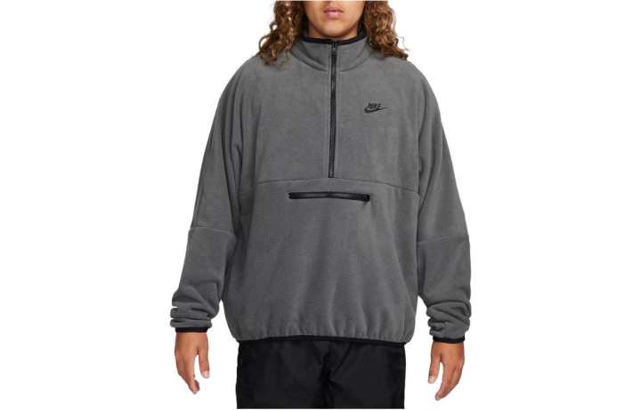 Nike Nike Sweatshirts Men's Gray Stand Collar Moderate Regular