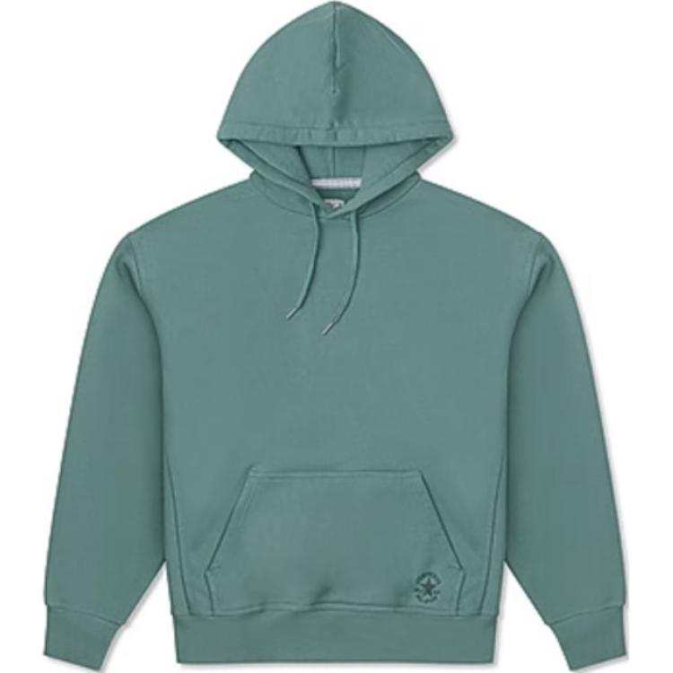 Converse Gold Standard Loose Fit Pullover Hoodie Sweatshirt Unisex Green