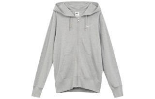 Nike Sweatshirts Men's Gray Hooded Moderate Cardigan