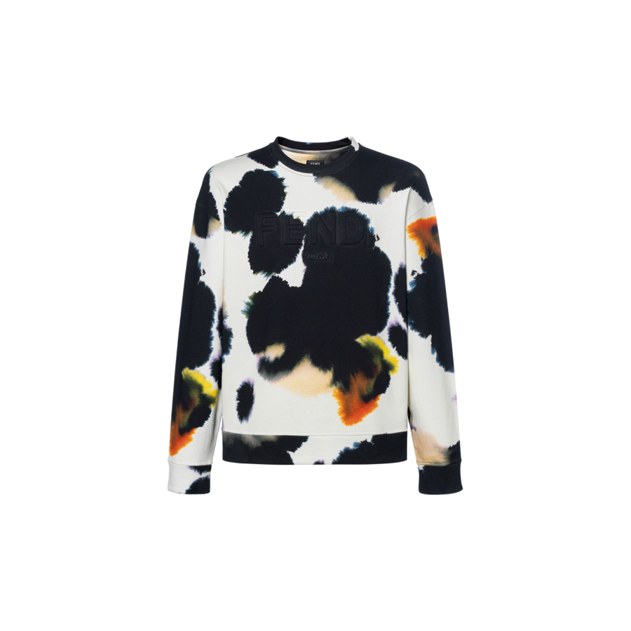 FENDI Spotted Motif Printed Jersey Sweatshirt
