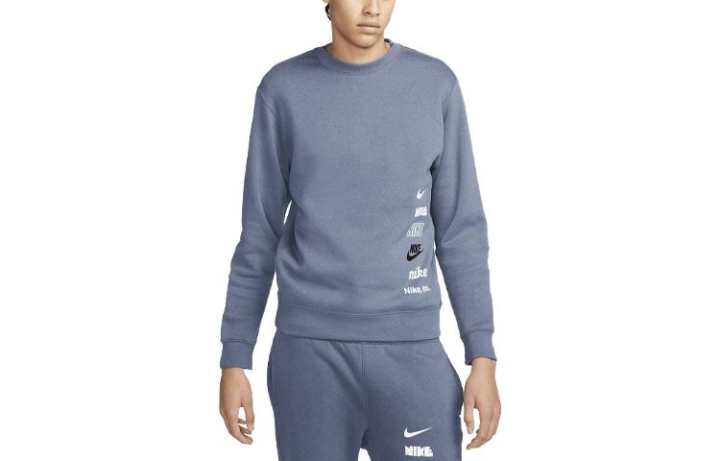 Nike Nike Sweatshirts Men's Sky Blue Crew Neck Moderate Regular