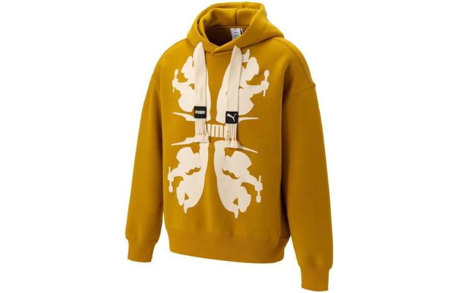 PUMA X Staffonly X Monopoly Sweatshirts Unisex Brick Yellow Hooded Moderate Regular