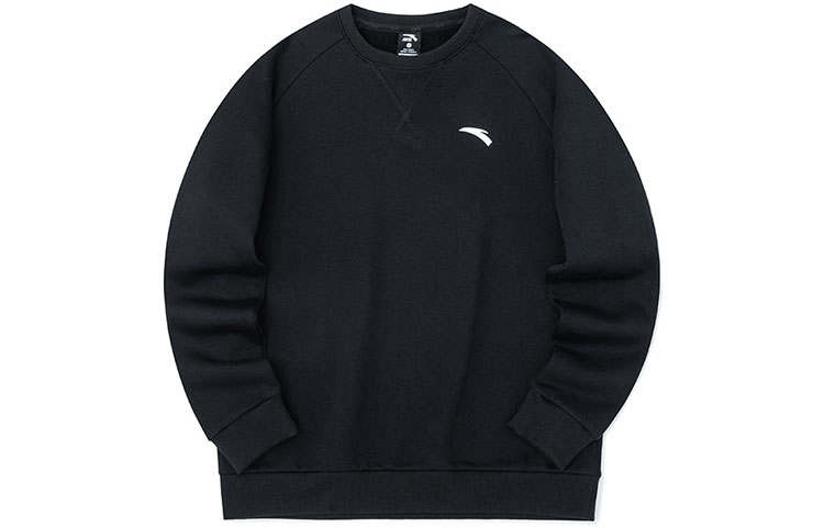 ANTA Sweatshirts Men's Black Crew Neck Moderate Regular