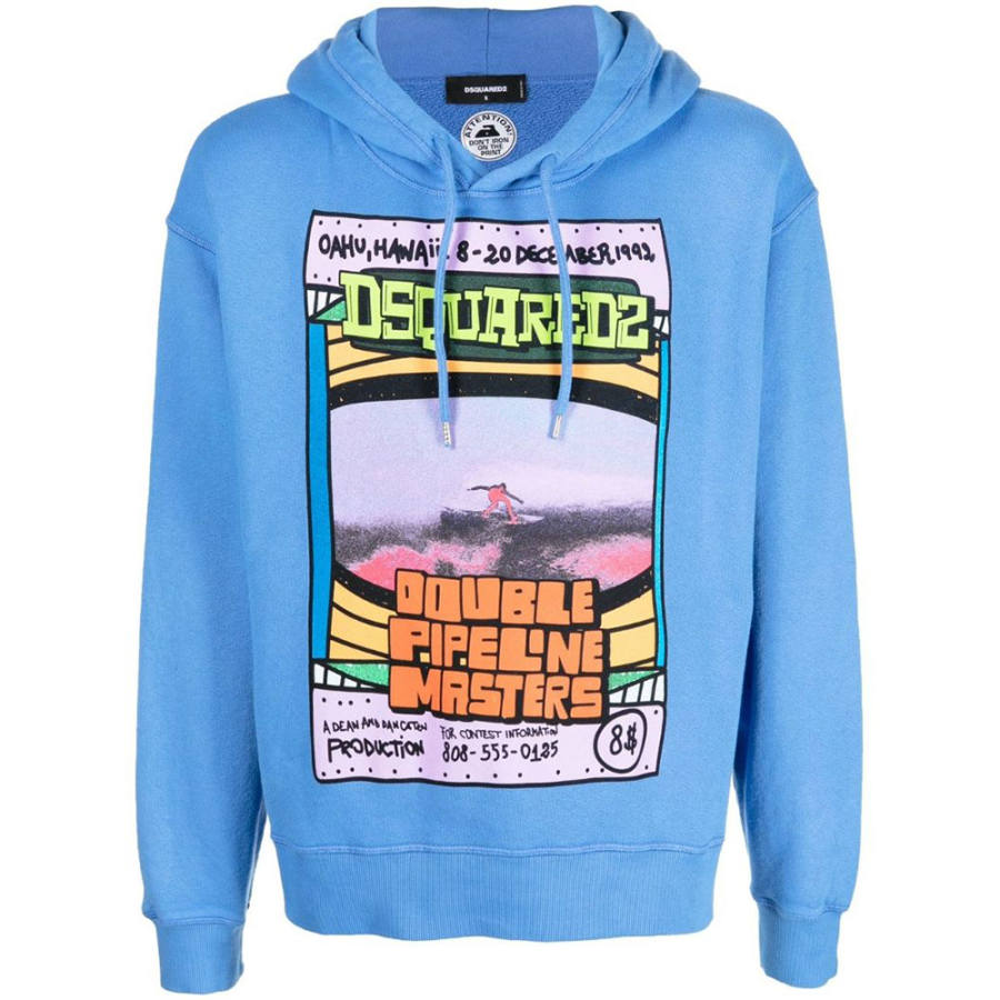 DSQUARED 2 DSQUARED 2 Logo Printed Long Sleeved Hoodie