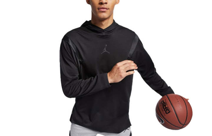 Jordan Jordan Sweatshirts Men's Black Hooded Moderate Regular