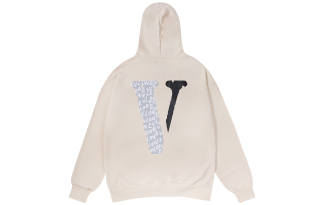 VLONE Sweatshirts Unisex Beige Hooded Moderate Regular