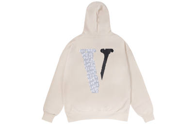 VLONE Sweatshirts Unisex Beige Hooded Moderate Regular