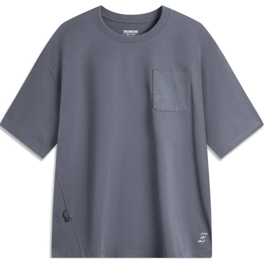 Li-Ning Li Ning x Nine Point Nine Sports Life Collection T Shirt Unisex Ebony Black