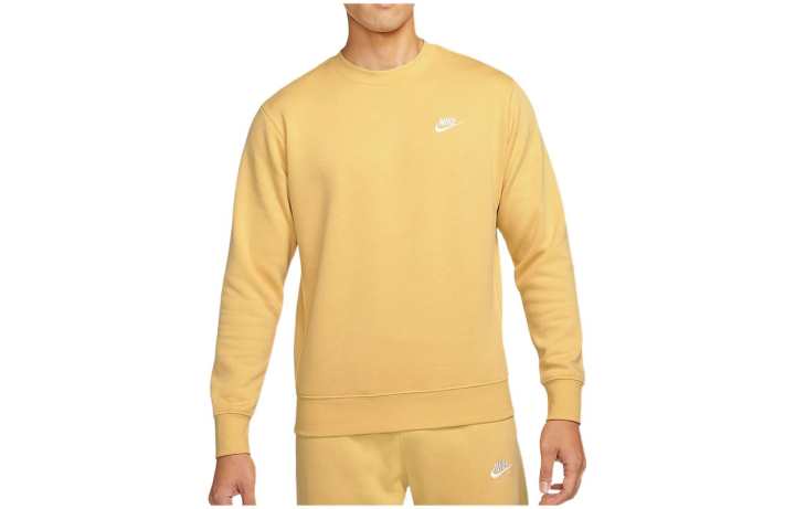Nike Nike Sweatshirts Men's Yellow Crew Neck Moderate Regular