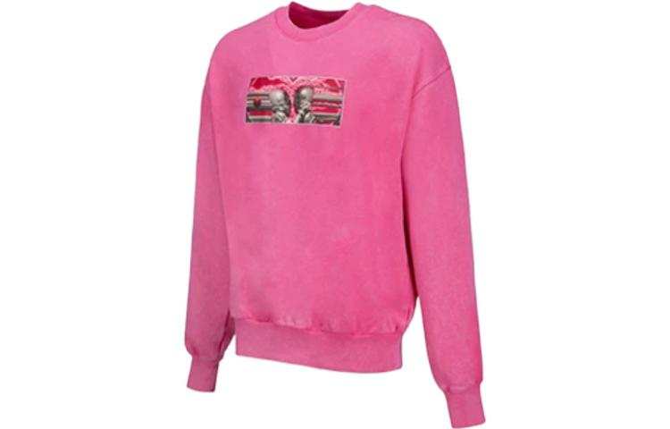 Li-Ning Li Ning Sweatshirts Unisex Pink Crew Neck Moderate Regular