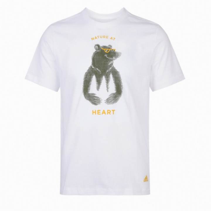 Adidas Adidas T Shirts Men's White Crew Neck Moderate