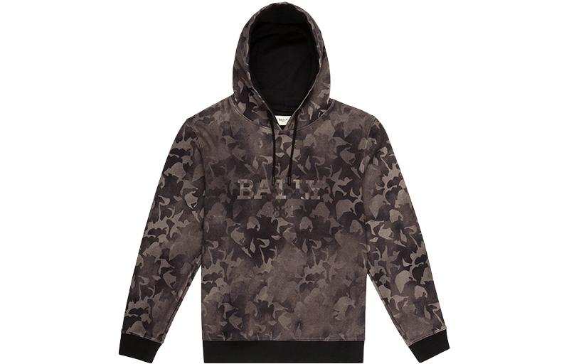 BALLY BALLY Sweatshirts Men's Black Hooded Moderate Regular