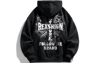 REXSHION Sweatshirts Unisex Hooded Moderate Regular
