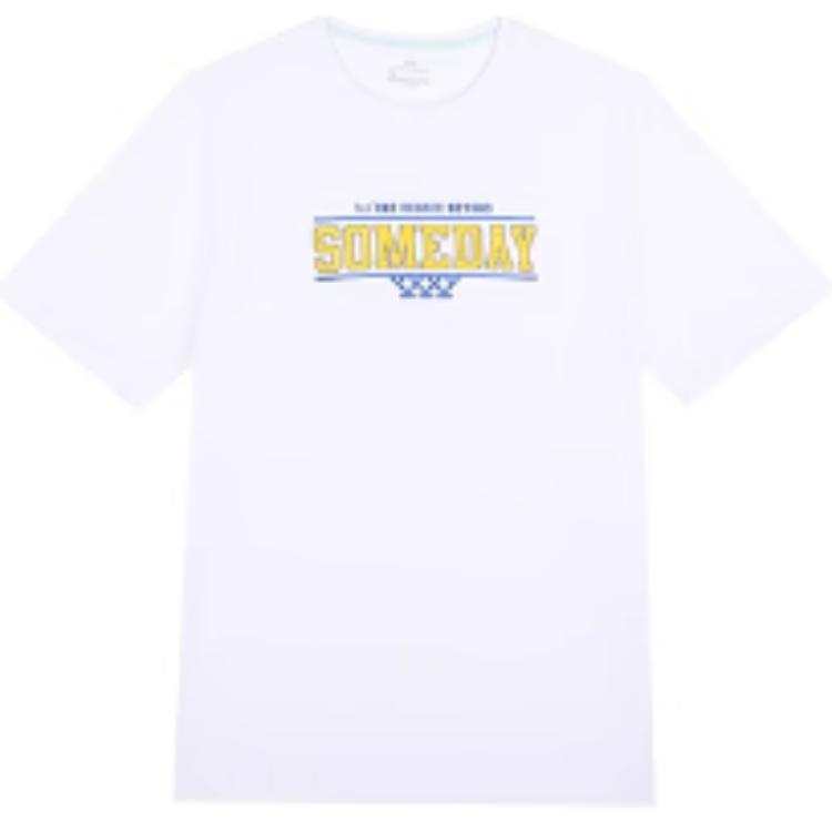 361° T Shirts Men's White Crew Neck Moderate Straight Fit
