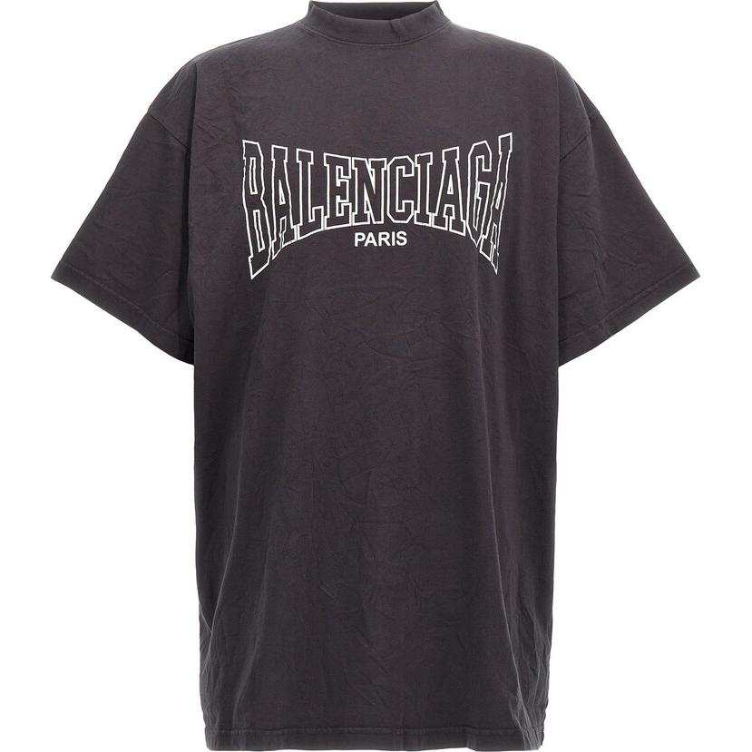 Balenciaga Paris Logo Printed Oversized T Shirt