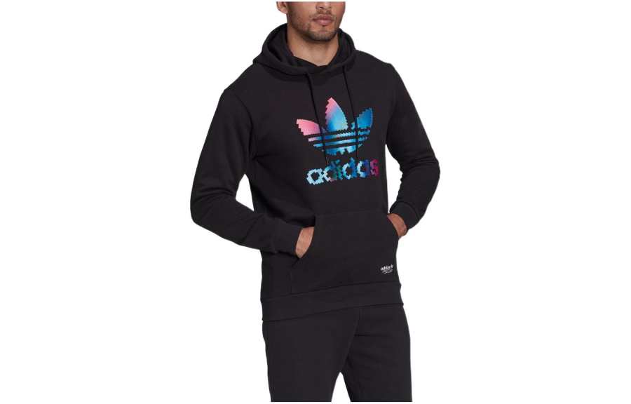Adidas Originals Sweatshirts Men's Black Hooded Moderate Regular
