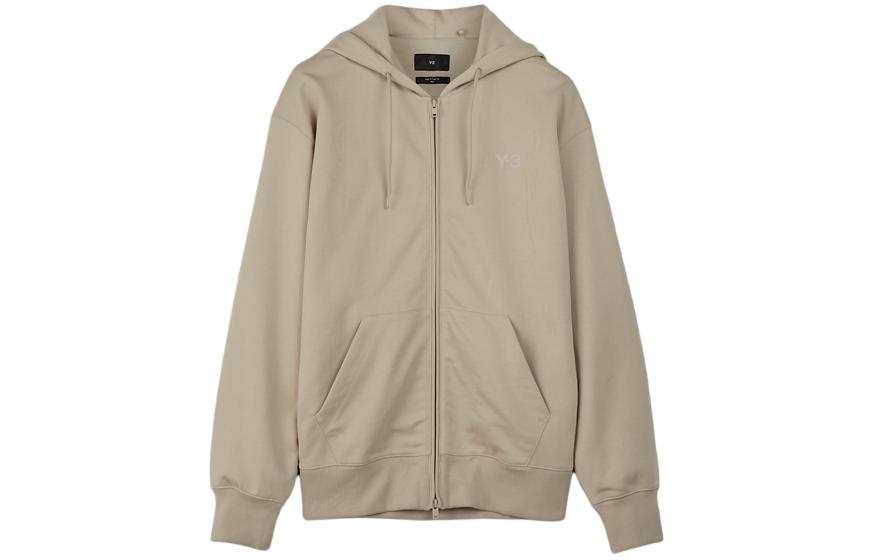 Y-3 Logo Printed Zipped Hoodie