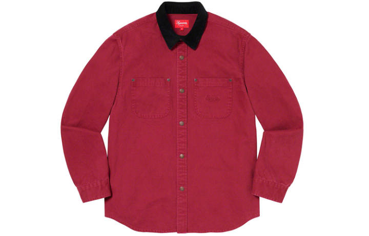 Supreme Supreme Script Canvas Snap Shirt