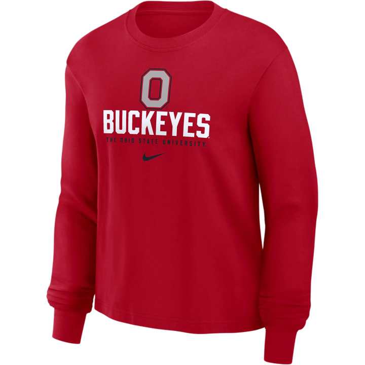 Nike Nike Ohio State Buckeyes Primetime University Boxy Women's Nike College Long Sleeve T Shirt