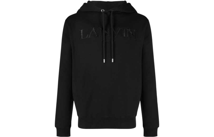 Lanvin Lanvin Logo Embroidered Drawstring Hoodie