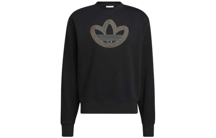 Adidas Originals Sweatshirts Men's Black Crew Neck Moderate Regular
