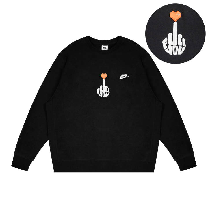 Nike Nike Sweatshirts Unisex Black Crew Neck Moderate Regular