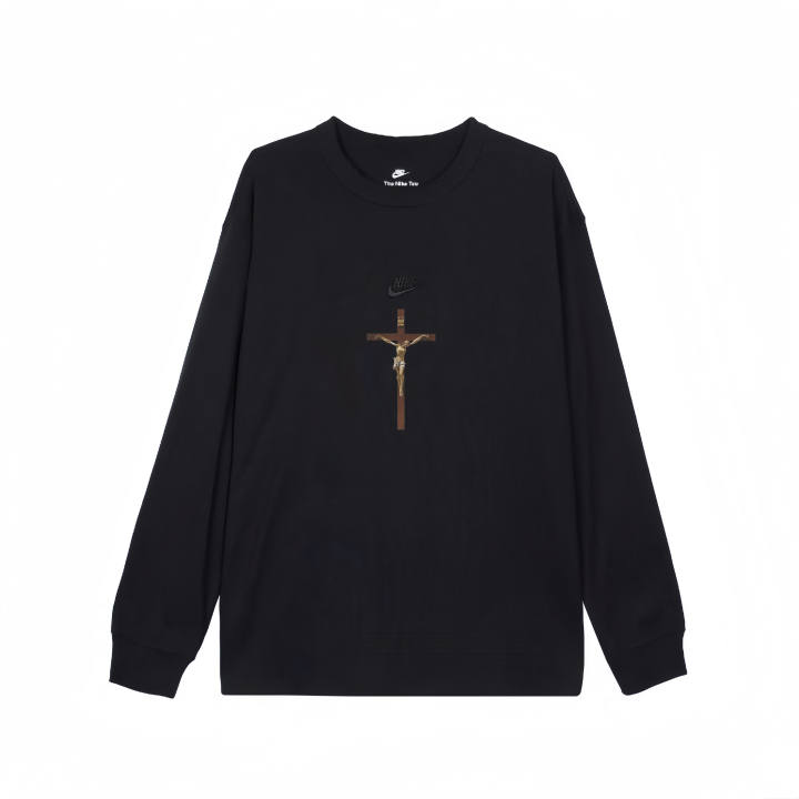 Nike Nike T Shirts Unisex Black Crew Neck Straight Fit