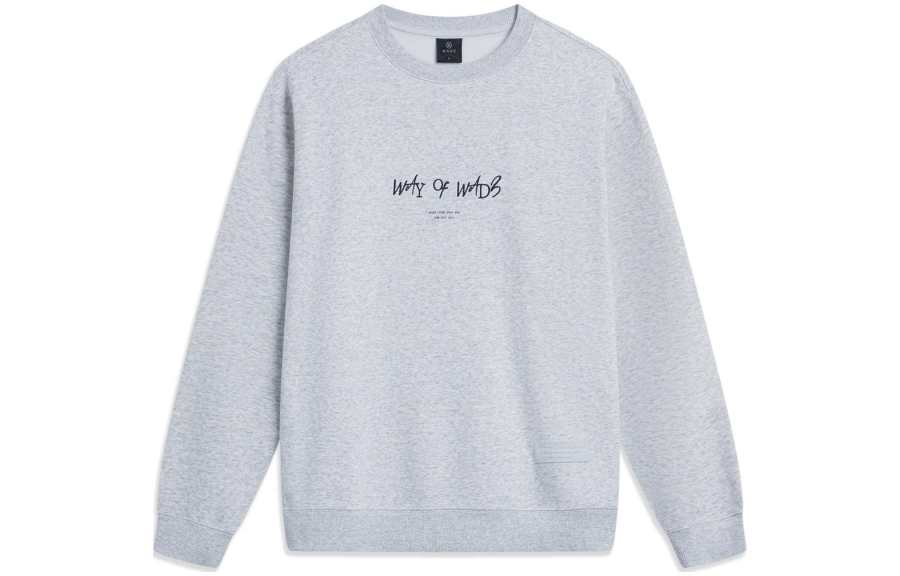 Li-Ning Li Ning Wade Collection, Crew Neck Fleece Lined Thermal Winter Sportswear Long Sleeved Sweatshirt Men's