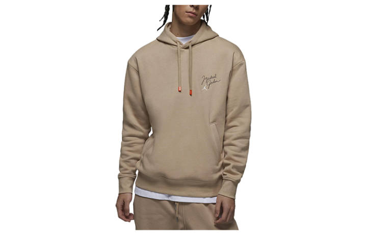 Jordan Jordan Flight Sweatshirts Men's Khaki Hooded Moderate Regular