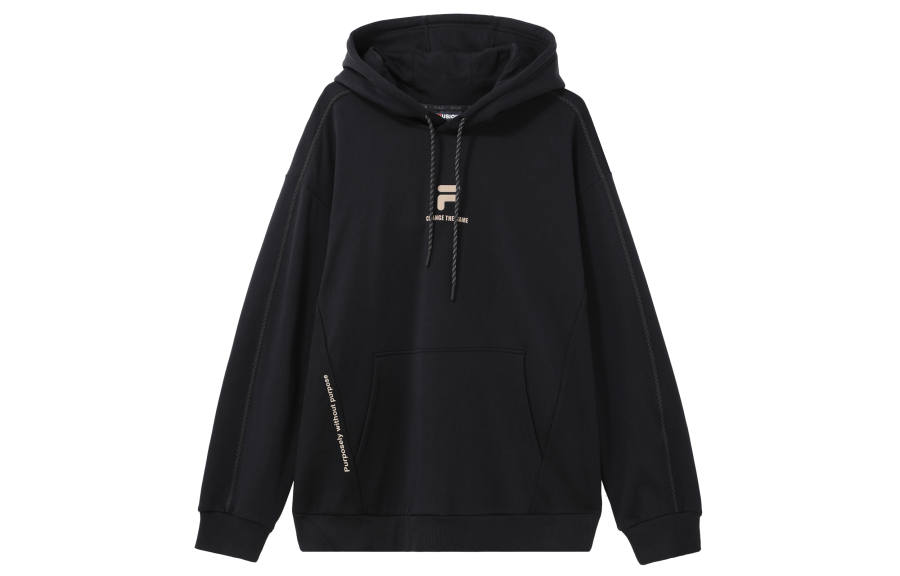 FILA FUSION Urbantech Sweatshirts Men's Jet Black Hooded Moderate Regular