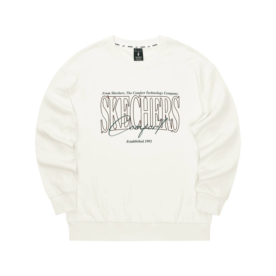 Skechers Sweatshirt Unisex Marshmallow White