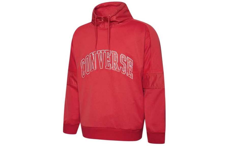 Converse Converse Sweatshirts Men's Red Hooded Moderate Regular