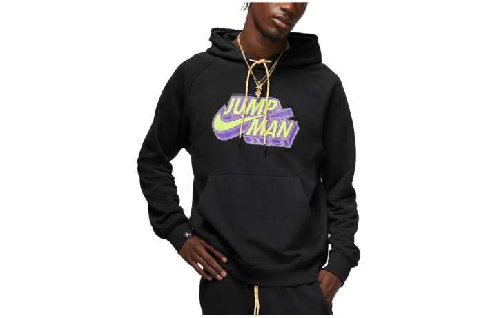 Jordan Jordan Jumpman Sweatshirts Men's Black Hooded Non Detachable Moderate