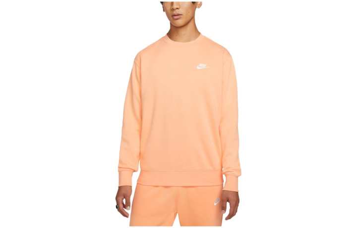 Nike Nike Sweatshirts Men's Light Orange Crew Neck Moderate Regular