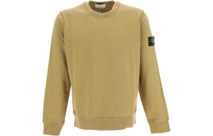 STONE ISLAND Sweatshirts Men's Yellow Green Crew Neck Moderate Other