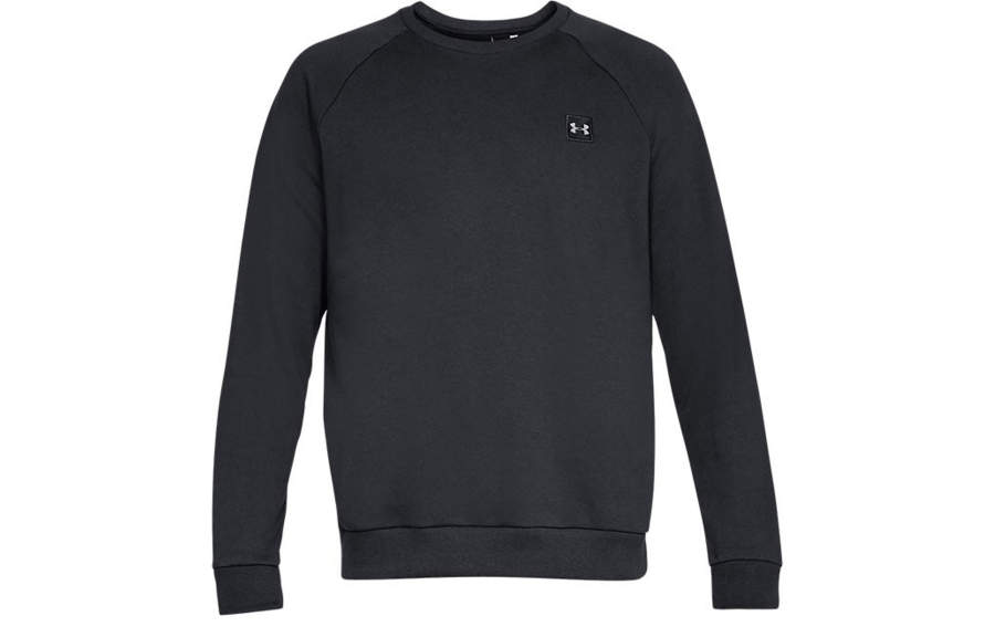 Under Armour Sweatshirts Men's Black Crew Neck Moderate Regular
