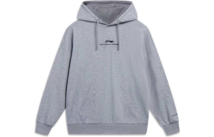 Li-Ning Li Ning Sports Fashion Collection Sweatshirt Unisex Heather Gray