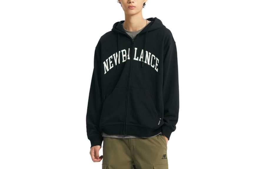 New Balance New Balance Sweatshirts Men's Black Hooded Moderate Regular