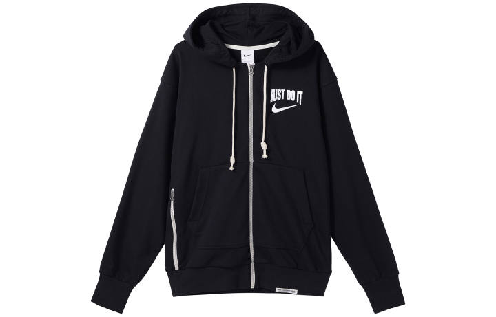 Nike Nike Dri Fit Sweatshirts Men's Black Hooded Moderate Cardigan
