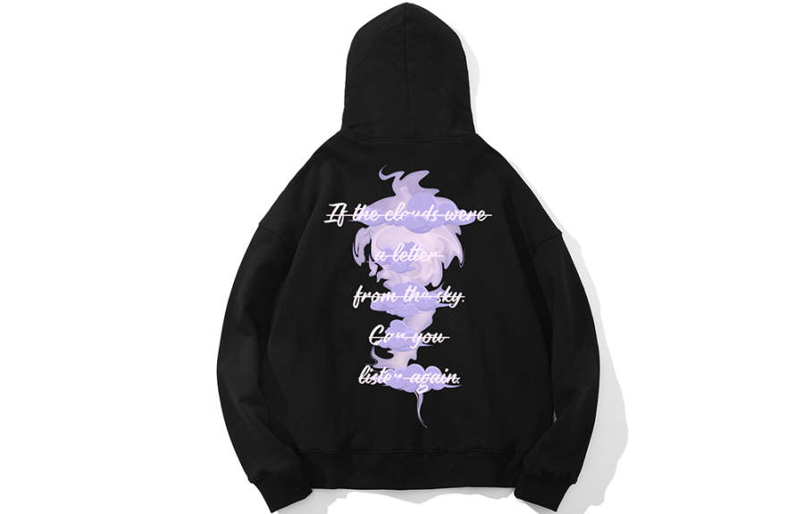 SANSYAS Sweatshirts Unisex Black Hooded Moderate Regular