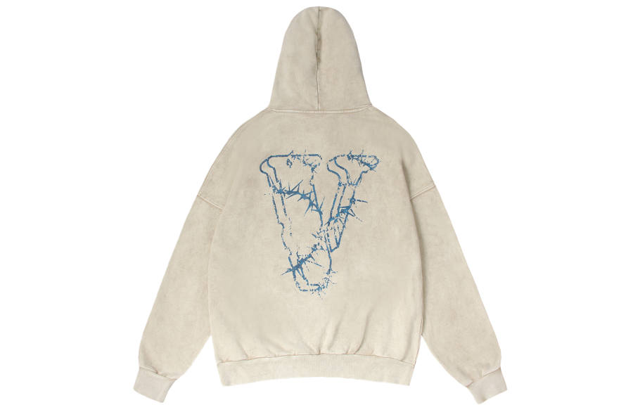 VLONE Sweatshirts Unisex Beige Hooded Moderate Regular