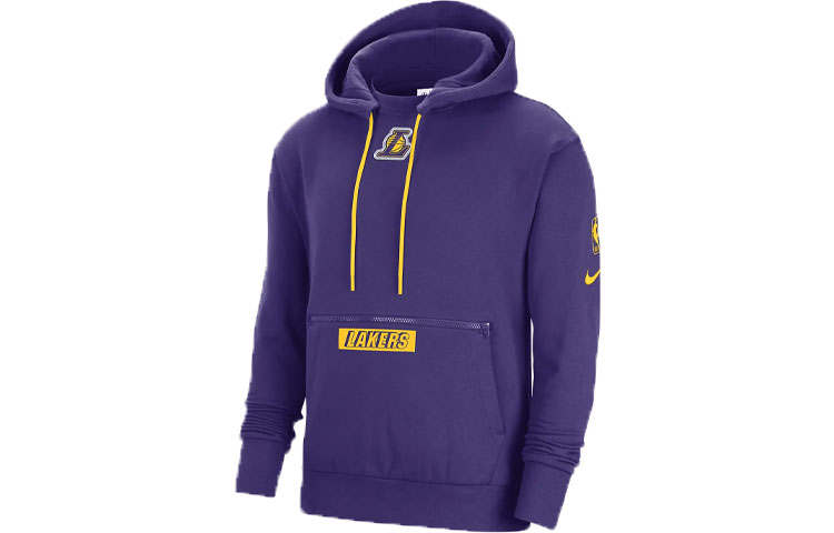 Nike Nike Nba Los Angeles Lakers Courtside Fleece Loose Fit Hoodie