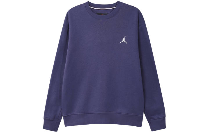 Jordan Jordan Flight MVP Print Crew Neck Casual Sports Fleece Lined Sweatshirt Men's Blue Purple