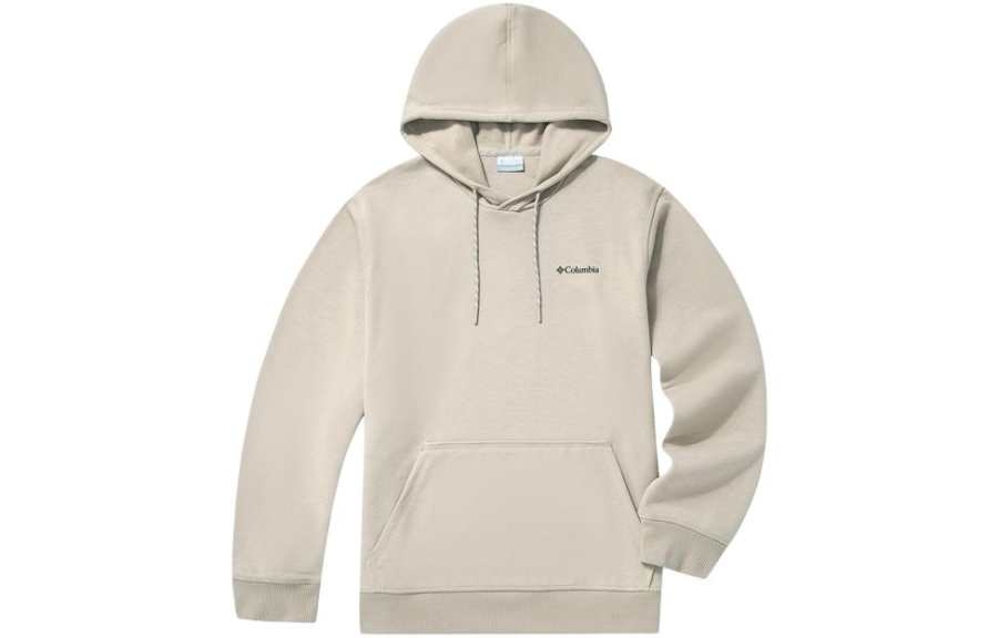 Columbia Sweatshirts Men's White Gray Hooded Moderate Regular