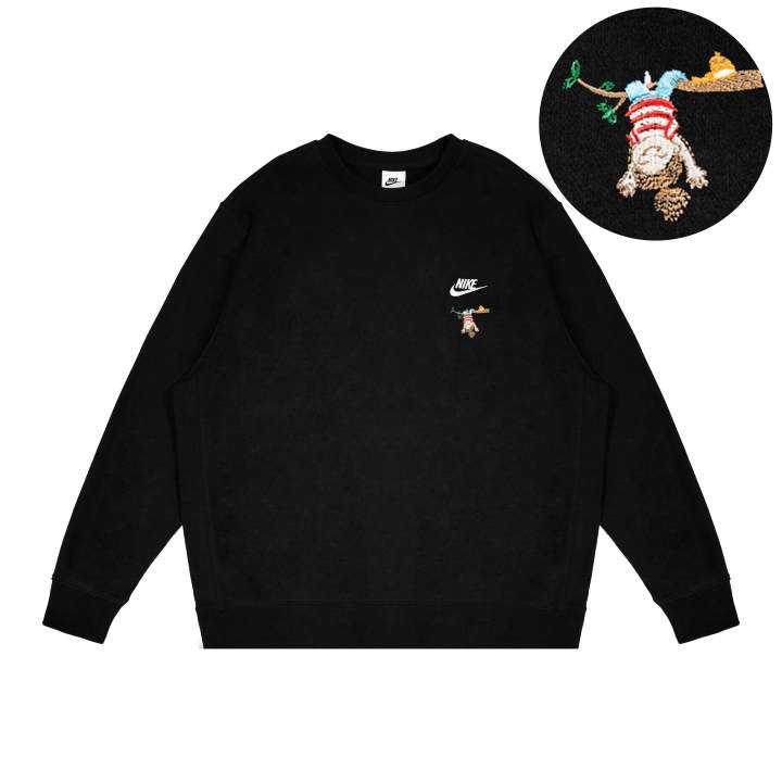 Nike Nike Sweatshirts Unisex Black Crew Neck Moderate Regular