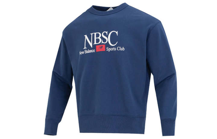 New Balance New Balance Mens NBSC Crewneck Sport Pullover Sweatshirt Blue